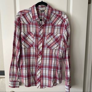 Salt Valley Western Lightweight Plaid Shirt